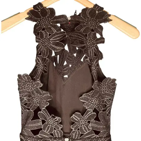 Saylor Jessa Lace Foil Mini Dress