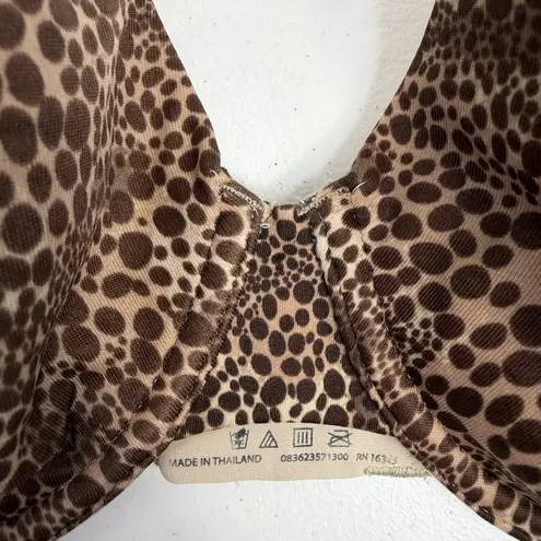 Vanity Fair 38D Body Sleeks Bra 75266 Underwire Lightly Lined Animal Print