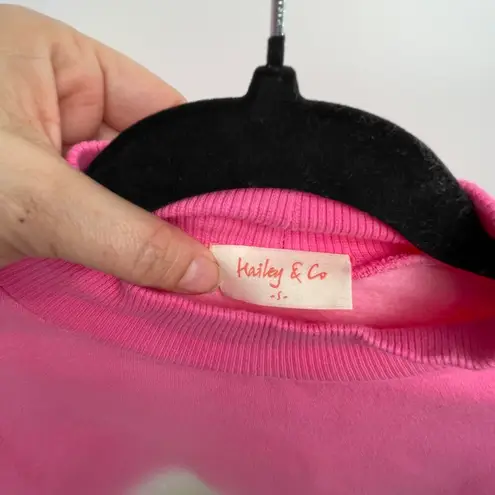 Hailey & Co. Womens Long Sleeve Pastel Ombré Tie Dye Fleece Line Sweatshirt Small