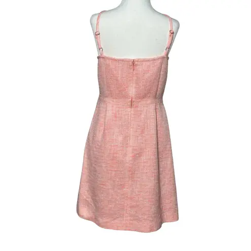 J. Crew womens summer party dress Size 12 Orange/white/Pink pockets Sleeveless Pink