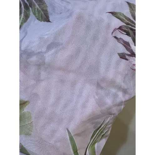 AllSaints Pink Ellie Pink Floral Print Mesh T