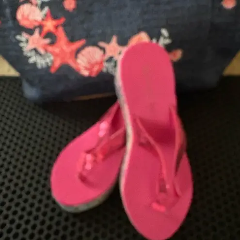 Nicole Lee Pink wedge Sandals