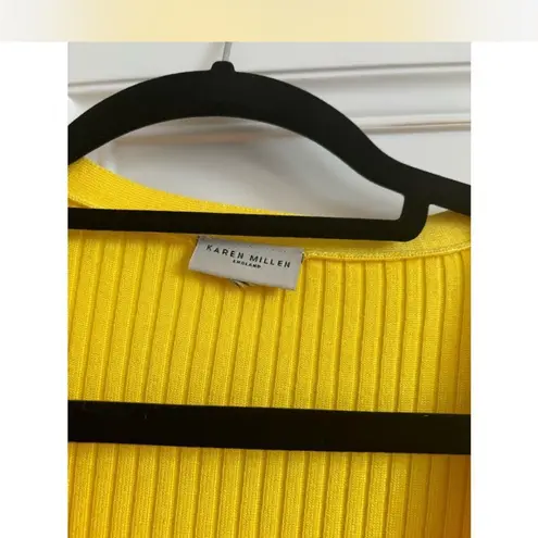 Karen Millen Yellow Button-Up Cardigan Large