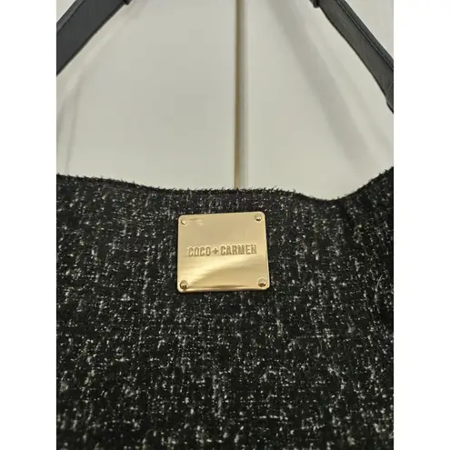 Coco + Carmen Tweed Black And Gold Shoulder Bag Used Once Or Twice