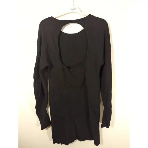 RTR Esteban Cortázar Sz XL Black Balloon Long Sleeve Sweater Knit Mini Dress
