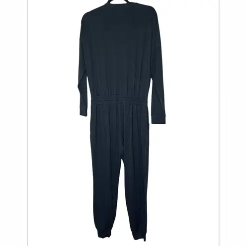 Vuori Women's Black Lux Henley Jumpsuit size S Long Sleeve