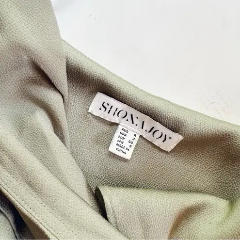 Shona joy Luxe Bias Frill Wrap Dress Eucalyptus Sleeveless