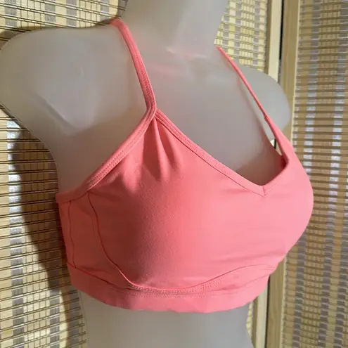 Lorna Jane Active Sammy Racerback Sports Bra Apricot Peach Pink Medium?