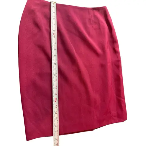 Amanda Smith Petites Burgundy Double Breasted Blazer Skirt Suit 8P