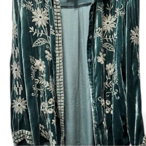 Johnny Was embroidered GEORGINA VELVET SHIRT/JACKET NWT
