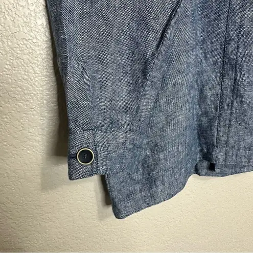 Coldwater Creek NWOT 100% Linen Oversized Button Down Shacket Jacket