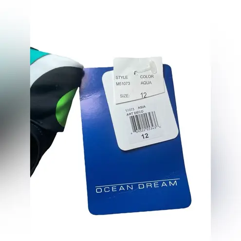 Ocean Coast Black Blue Green Bikini Swimsuit Top 14 Bottoms 12 Beach Pool Vacay Size undefined