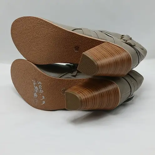 Journee Collection Chunky Heel Ankle Boots Womens 10 Tan Western Chic Streetwear