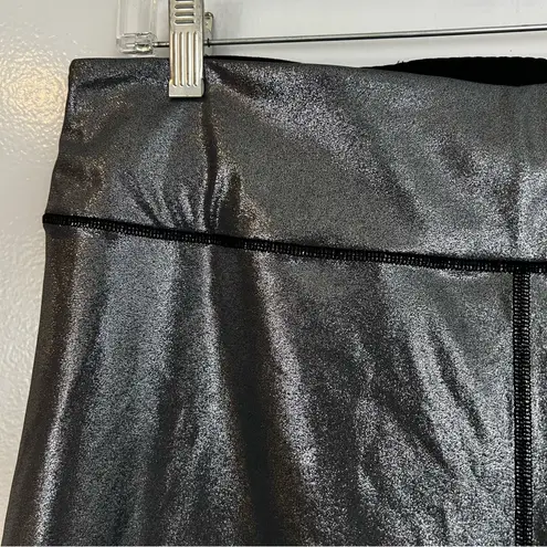 Victoria Sport NWOT Victoria Secret Sport Silver Metallic Pull On Bike Shorts Side XL