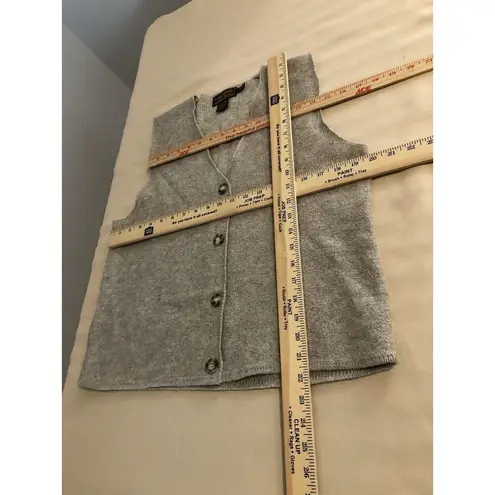 Rafaella Eddie Bauer Outdoor Outfitters Women Sweater Vest 100% Wool Open Front 4 Buttons