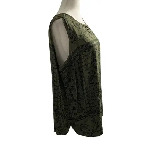 Liz Claiborne  Women Size Small Green Sleeveless Top Shirt Blouse Tank Top 16-208