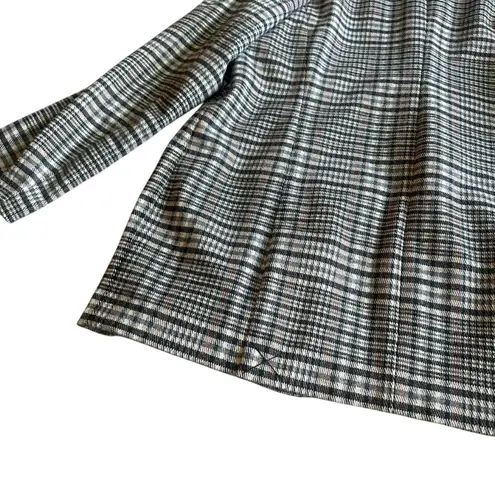 Soft Surroundings Open Front Blazer Jacket Plaid Soft Fabric Size Medium NWOT