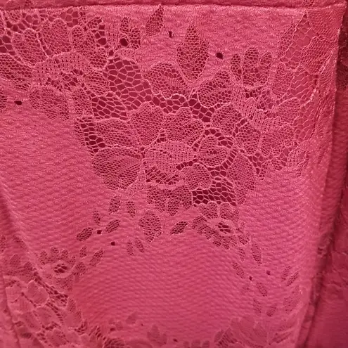 Alexis ππ Ilana Lace Long Sleeve Dress ~ Dark Red XS One Shoulder Sheath Dress