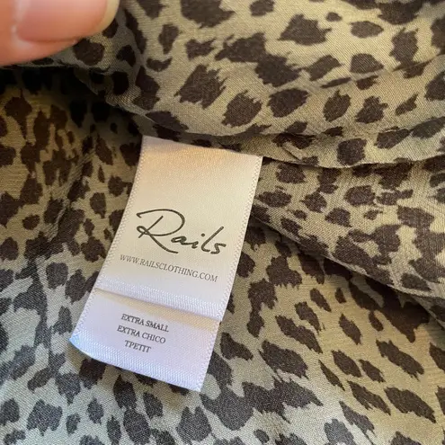 Rails Rose Lynx Print Wrap Tank Tan/Brown (XSmall)