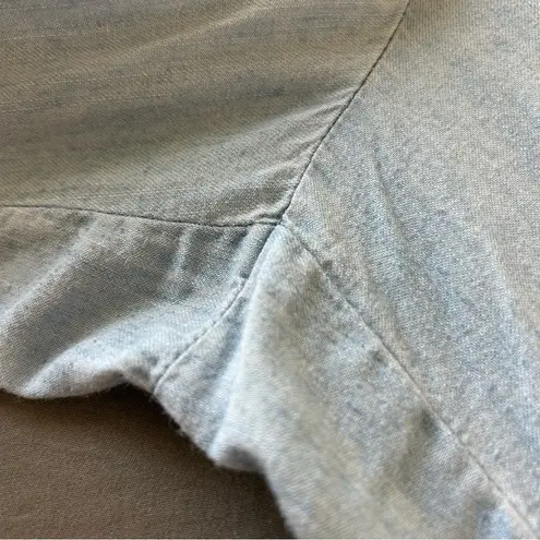 Garnet Hill Pull-On Wide Leg Chambray Pants. Size XL.