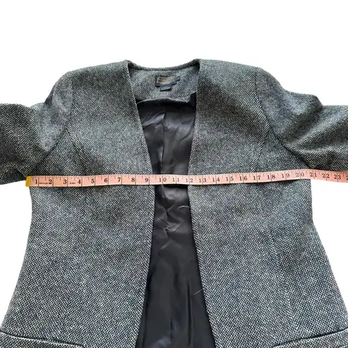 Pendleton Sz S NWT Women's Gray Blue Open Front Long Sleeve Wool Blazer