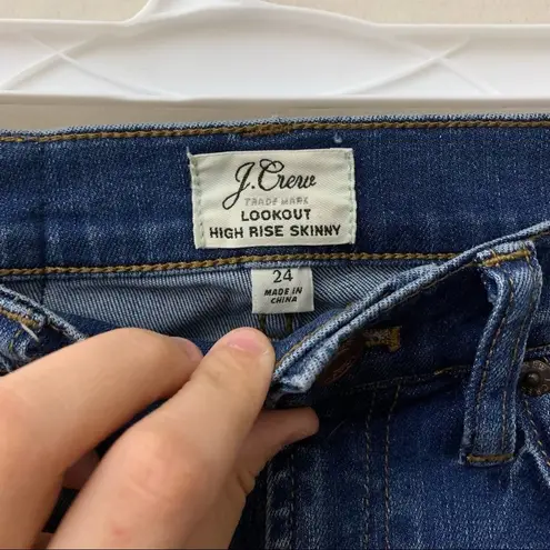 J.Crew  Lookout High Rise Skinny Raw Hem Jeans