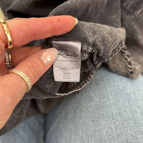 Rails Adele Dress in Black Acid Wash Size Medium