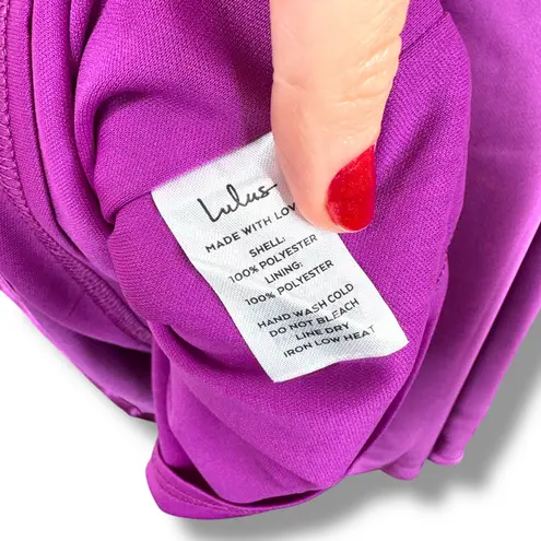 Lulus NWT Chic Allure Purple Satin Lace