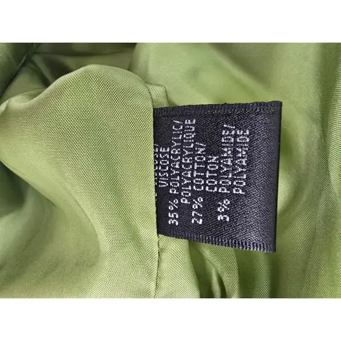 Lafayette 148 New York Green Tweed Blazer Skirt Suit Set Womens Size 14