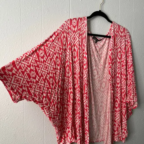 Heart soul Womens Cardigan Blouse 3X Dolman Sleeve Floral Stretch Tribal Western