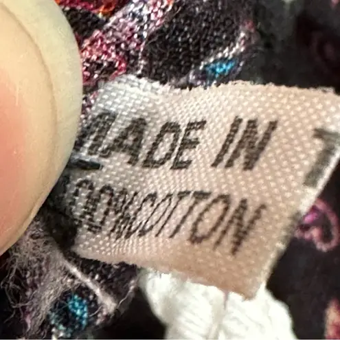 Thai Hippie Genie Gypsy Pink Black Multicolor Pull On Pants XS Festival