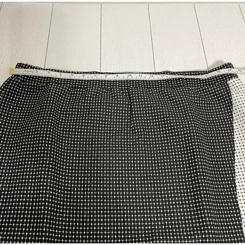 Jessica London Black and White Box Plaid Faux Wrap Skirt Size 18/20 NWT