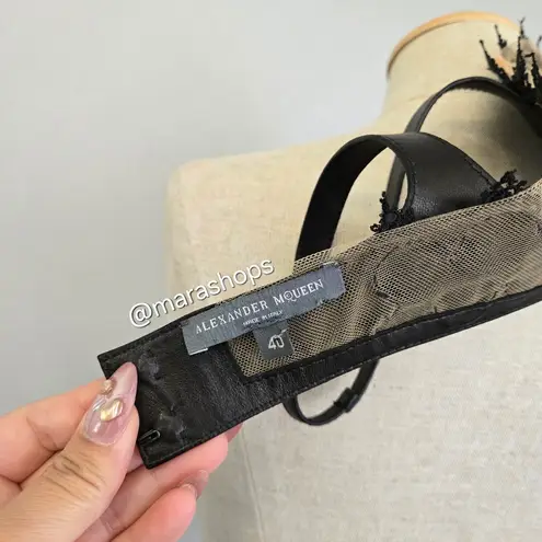 Alexander McQueen Leather Lace Harness Bra Black