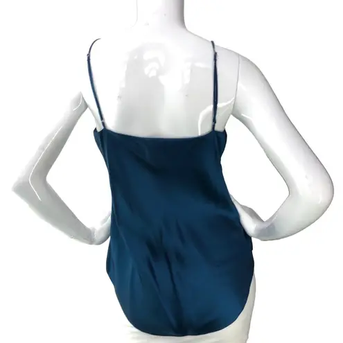 Cinq à Sept Cinq a Sept 5 a 7 Womens Size M Marta Silk Cowlneck Cami Top Blue Satin Slip