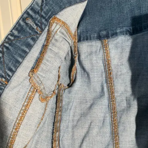 BP. Nordstrom Cropped Long Sleeve Denim Jacket Blue