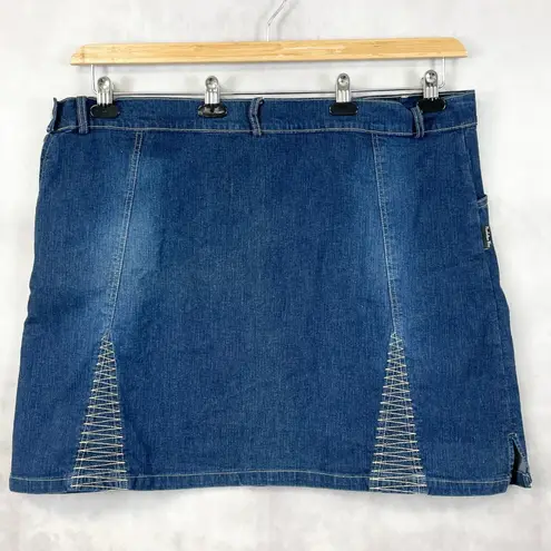 Manhattan Way Women Skirt Plus Size 24 Stretch Denim Mini Y2K Streetwear Indie Blue