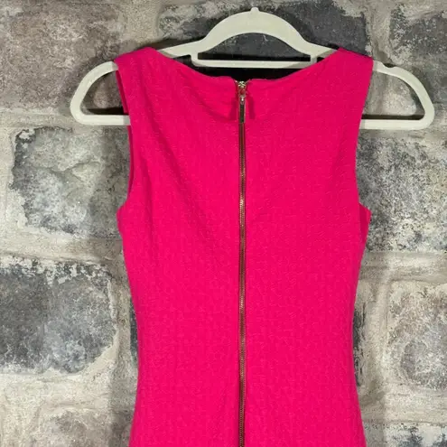 Bisou Bisou Michele Bohbot Pink Sleeveless Ruched Bodycon Dress Woman's Size 2