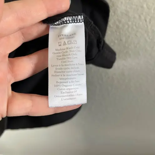 Everlane  Womens Black Organic Cotton Casual T-Shirt Dress Size Medium