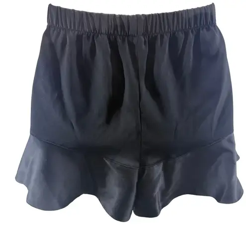 Victoria's Secret Victoria’s Secret Black Satin Sleep Shorts Ruffle Womens Xlarge