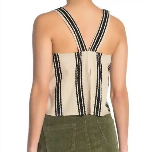 Noisy May  Striped Linen Tank Top Shirt Blouse NWT