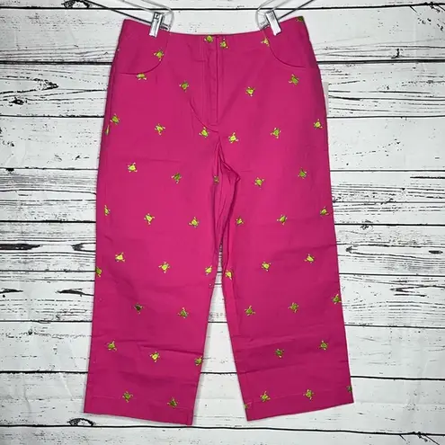 Sag Harbor Sport NWT Size 12 Pink - Frog Embroidered Capri Pants