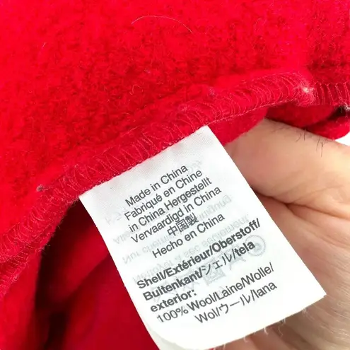 J.Crew  Camille Short‎ Boiled Wool Wrap Coat In Bright Red Size XXS