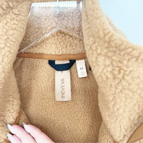 Indyeva Cordero Full Zip Sherpa Vest M Tan Size M