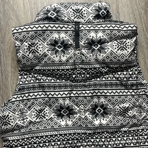 Lands' End Faire Isle Snowflake Down Insulated Puffer Vest Black Size undefined