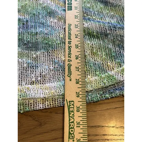 Lulu B Top Women Size Large Cover Up See Through 3/4 Sleeve Shirt Mesh Beach