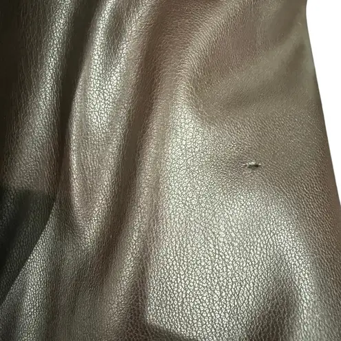 Milly Inez Faux Leather Blazer in Brown, Size US 6