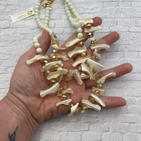 Amrita Singh Shell Crystal Statement Necklace