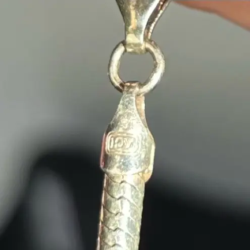 Navajo TS Sterling Silver Dichroic Glass Multicolor Pendant & Necklace Italy 925 Blue