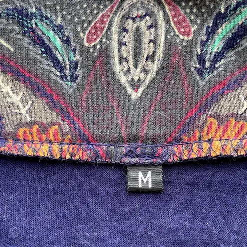 Desigual Bright Pull On Skirt M Jersey Knit Wrap Purple Paisley