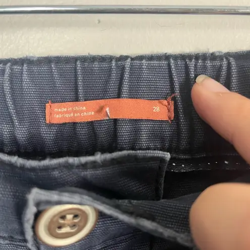 Pilcro Anthropologie The Roamer Relaxed Utility Pants size 28 navy